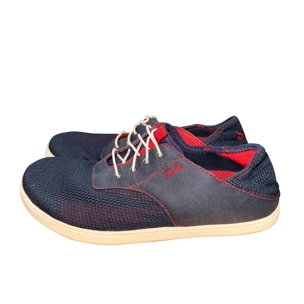 OluKai Nohea Moku Sneakers Mens 8.5 Pre-owned Boat Shoe Blue Mesh Water Friendly